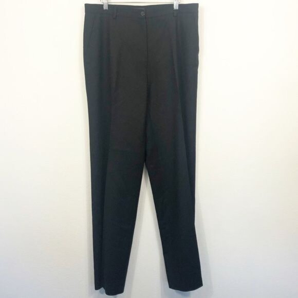 Zanella Goldie Black Wool Pants Straight Flat Front Size 12 - Picture 4 of 8
